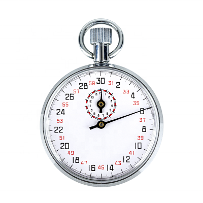 small classic analog promotional silver hand stopwatch