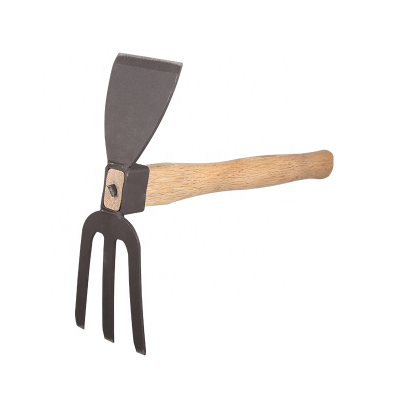 farming hand garden tool fork hoe with wooden handle