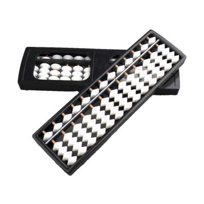 13 Rods White Beads Plastic Student Abacus Soroban